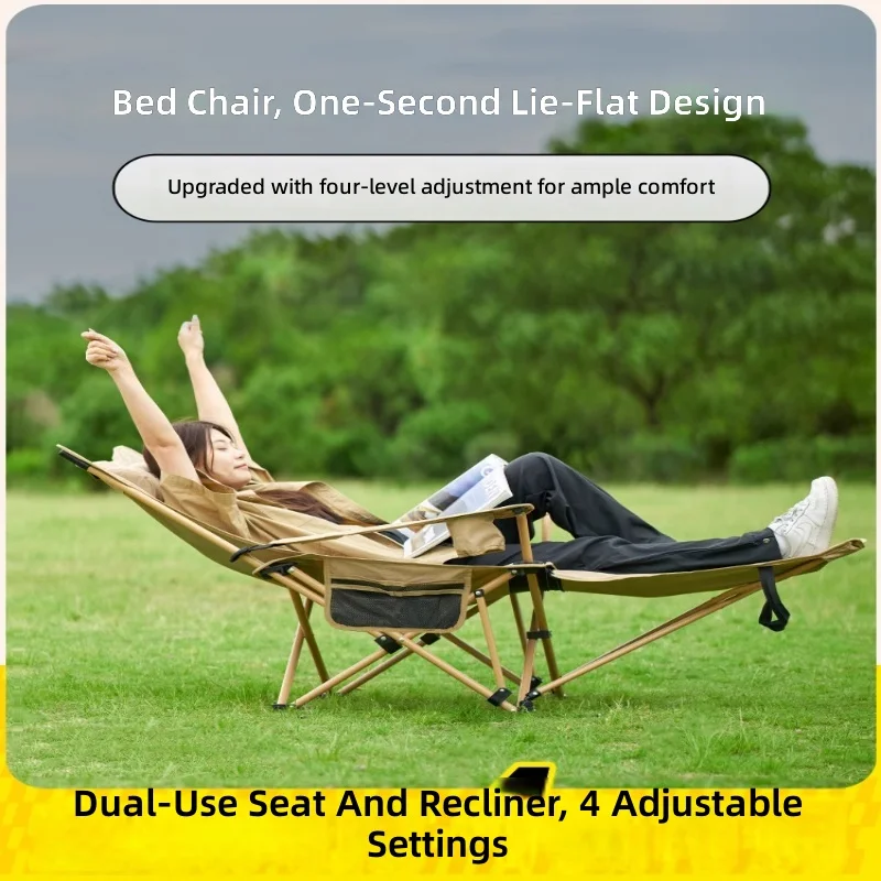 #Modern 4-Position Adjustable Folding Recliner Chair Footrest Portable Outdoor Camping Chair Lay Flat Garden Beach Living Room