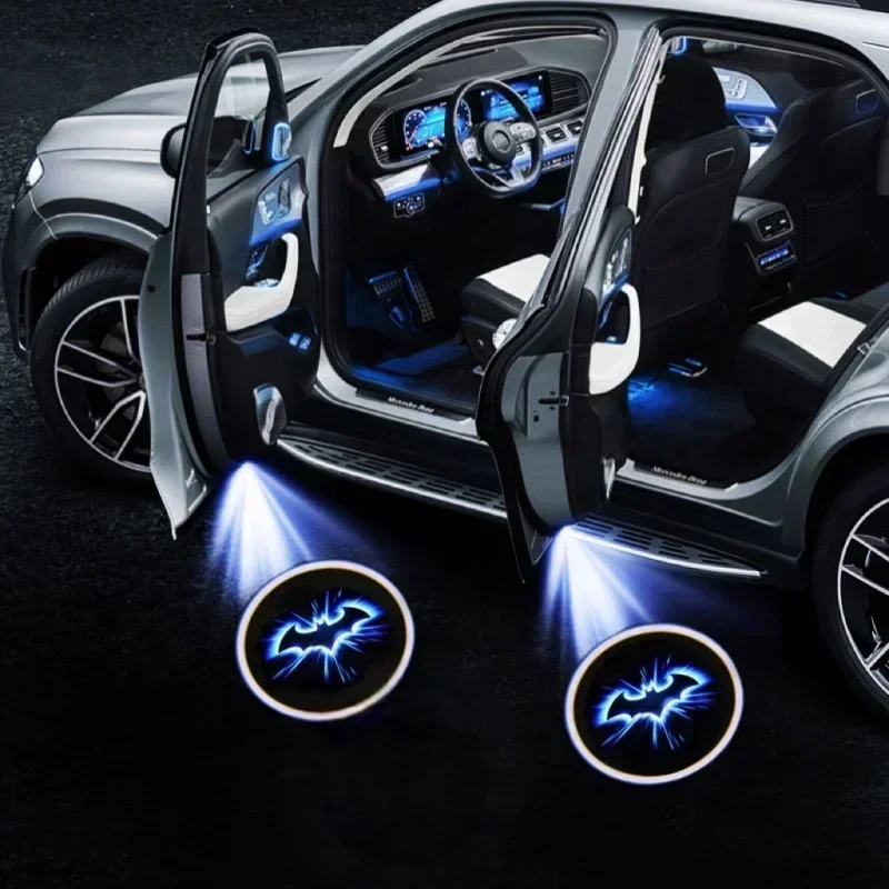 

2X LED Car Door Badge Light Projector HD Car Door Welcome Laser for Bat Wing Angel Wings Shadow Decorative Car Good Accessorie