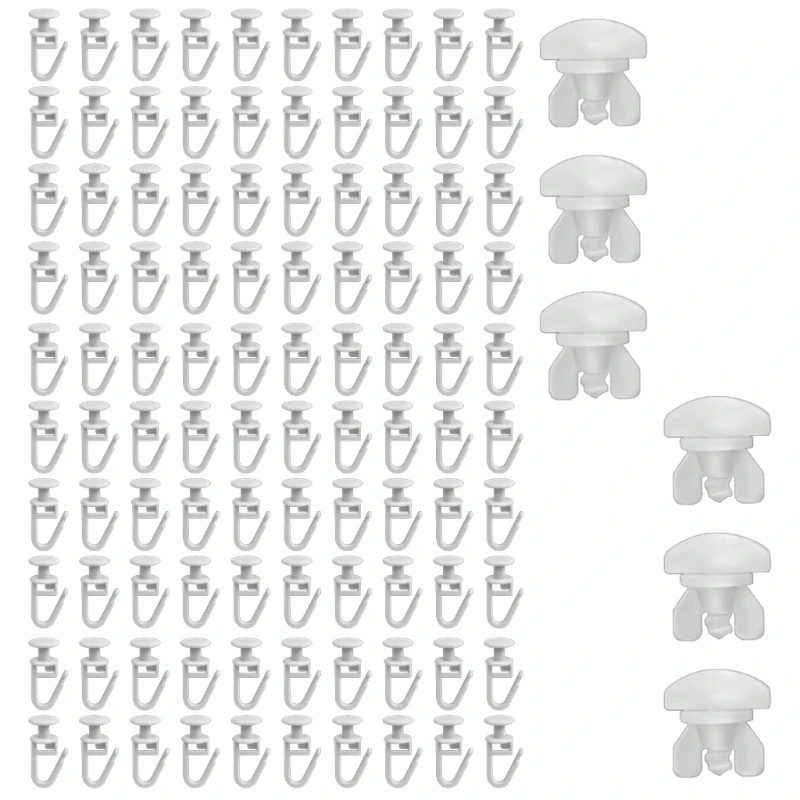 100 шт. слайдеры Curin Track с открывающимся крючком и 6 шт. ограничителями для направляющих, дропшиппинг