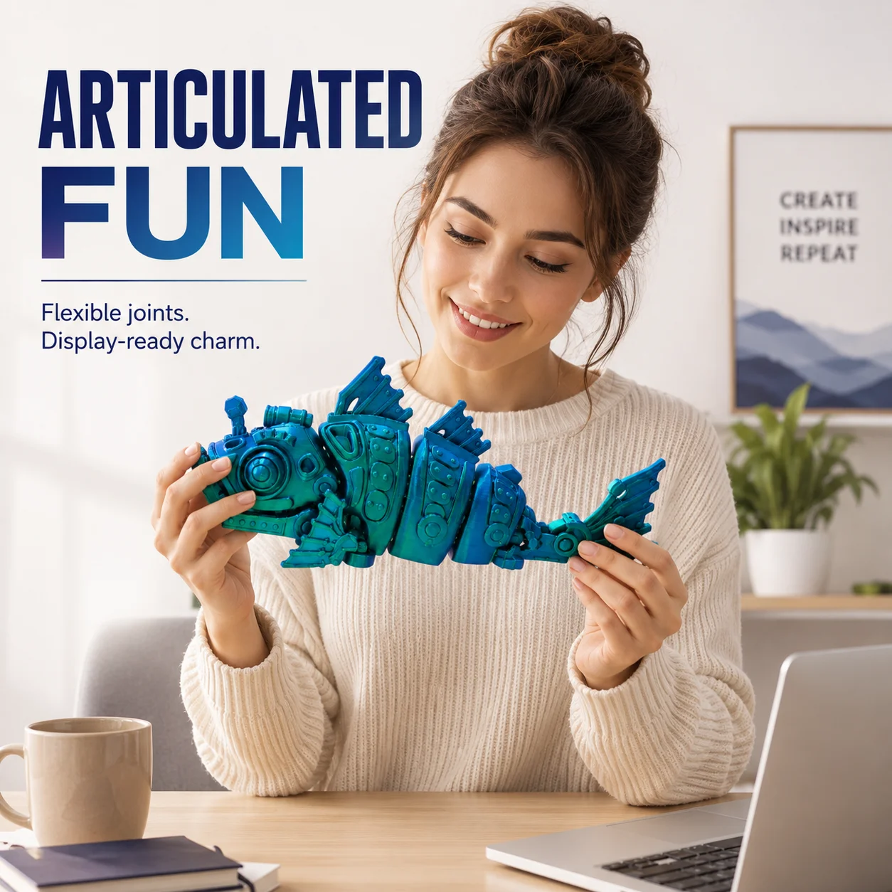 Mainan Ikan Mekanis Cetak 3D, - 3D Printing Fidget Toys ulasan dan harga