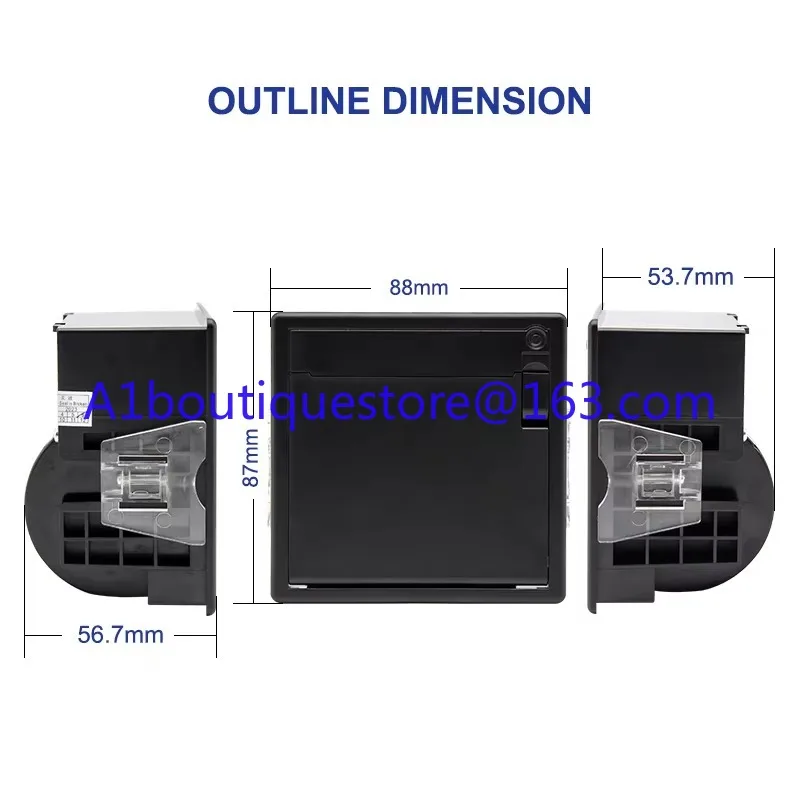 CSN-A5L Impressora térmica de montagem em painel de recibos micro integrada RS232/TTL/USB 5-9V de 2 polegadas