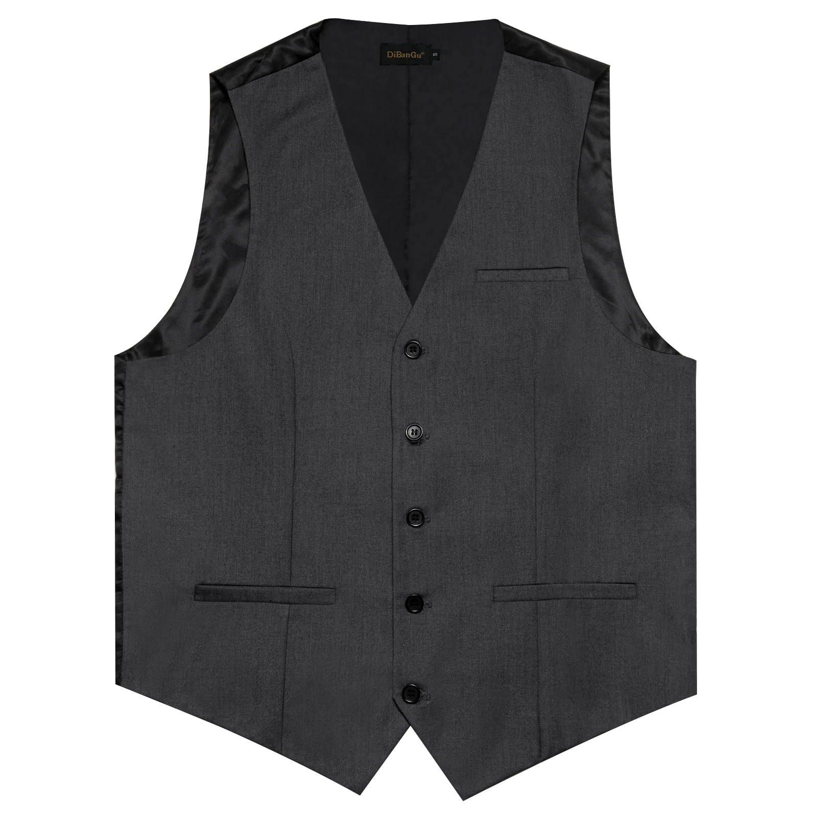 Moda grigio scuro Slim Fit gilet per uomo classico chaleco hombre a righe cravatta Set Business Party Dress gilet senza maniche