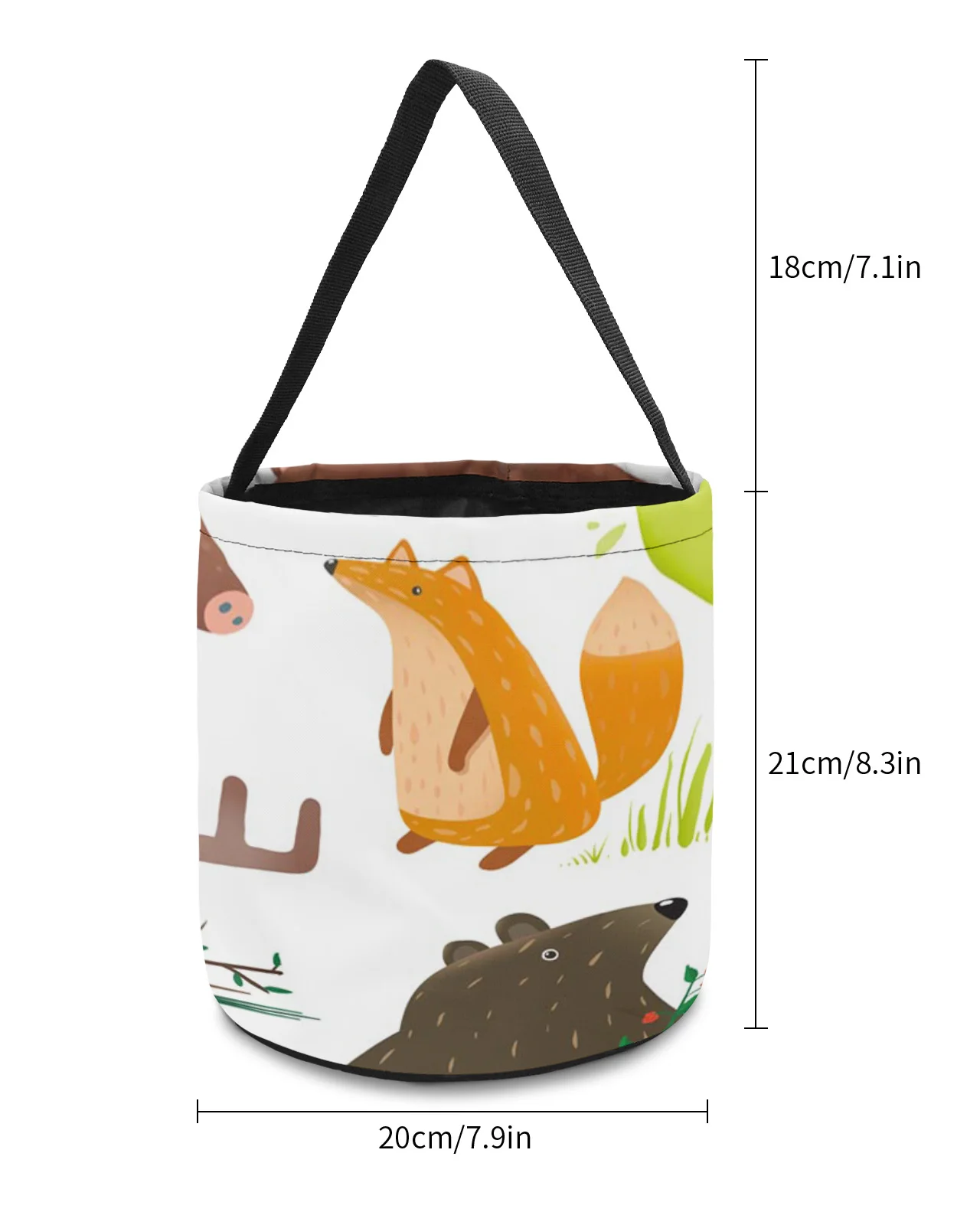 Cartoon Forest Animal Fox Rabbit Home Decoration Toys Storage Basket Candy Bag Gifts For Kids Tote Cloth Bag Party Favor Bags