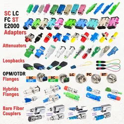 FTTH Fiber Optical Adapter Coupler Flange Attenuator Loopback 0-30dB SC LC ST FC E2K APC UPC Hybrids Customized Free Shipping