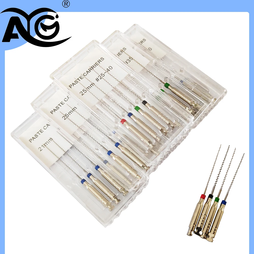 4pcs/Box AG Dental Lentulo Paste Carriers Endodontic Reamers Drill Burs Endo Files Dentist Materials Instrument