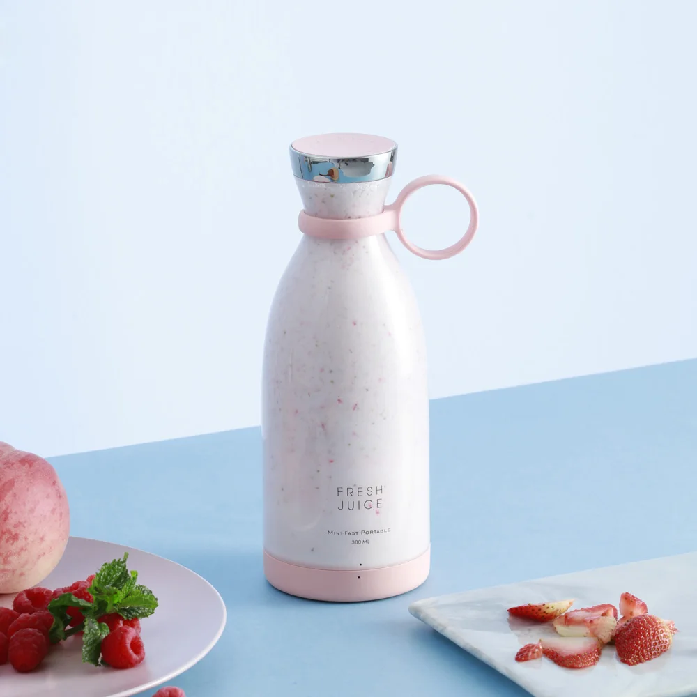 

2025 350ml Personal Wireless Charging Fresh Juice Mini Portable Electric Kitchen Juicer Blender