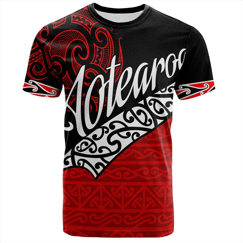 3D New Zealand Maori Rugby Ball Printed T Shirt Sports Fitness Quick Dry T-shirts For Men Kid Fashion Hawaiian Gym Clothing Tops