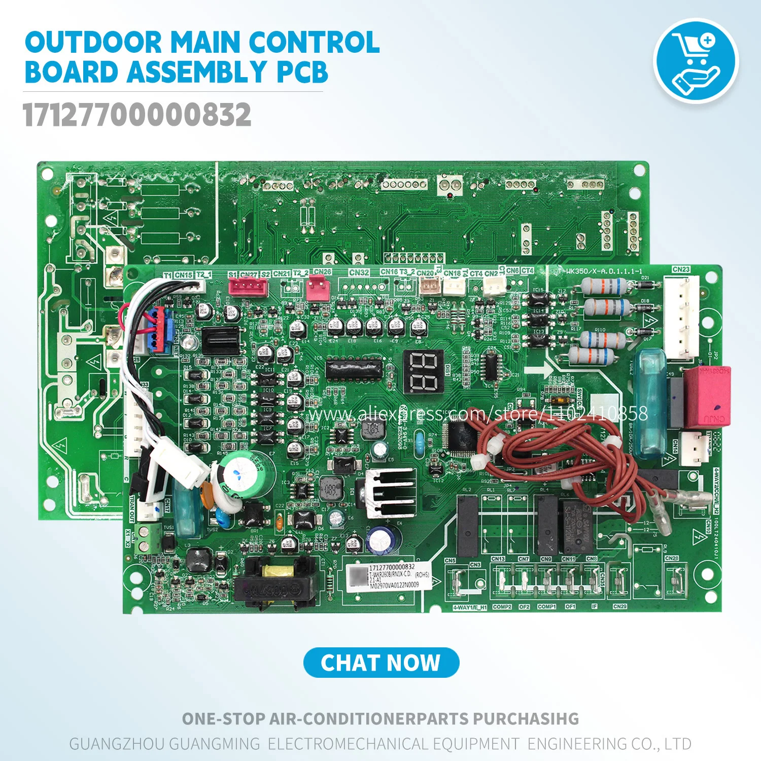 Novo conjunto de placa de controle principal ao ar livre pcb 17127700000832 para unidade midea vrf T-WKR260B/RN1X-C.D.2.1-A1 peças de ar condicionado