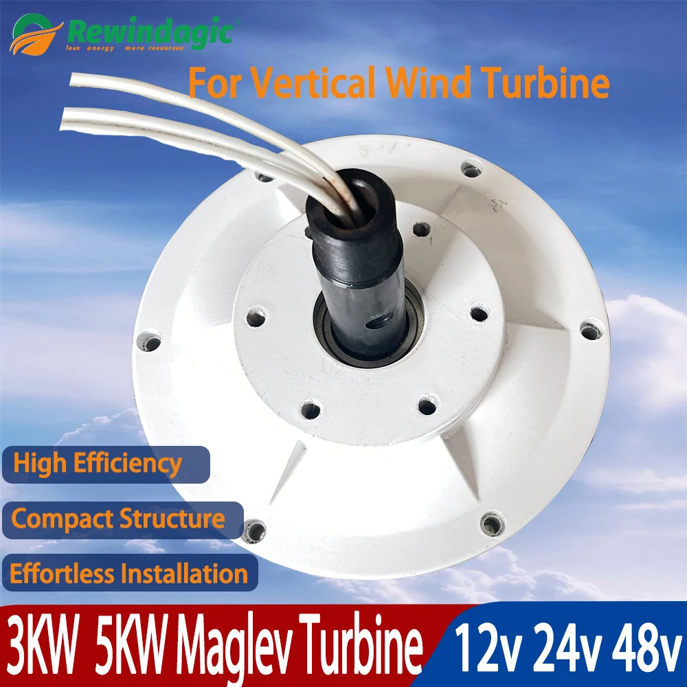 3KW 5KW Maglev Permanet Magnet Turbine Generator 12V 24V 48V Low RPM AC Water Turbine Alternator Free Energy Windmill