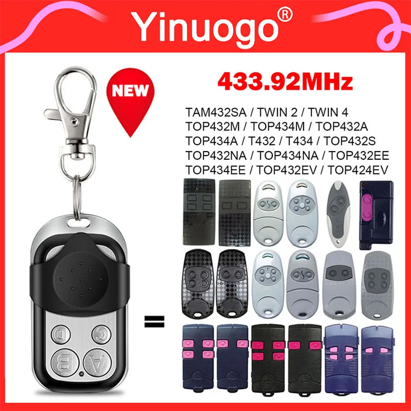 Imagem -01 - para Came Top 432 na ee ev m a s 434na 434ee 434ev 434m 434a Garagem Controle Remoto 433.92mhz Código Fixo Came Tam432sa T432 T434 Twin 4 para came top 432 na ee ev m a s 434na 434ee 434ev 434m 434a garagem controle remoto 43392mhz codigo fixo came tam432sa t432 t434 twin 4 01