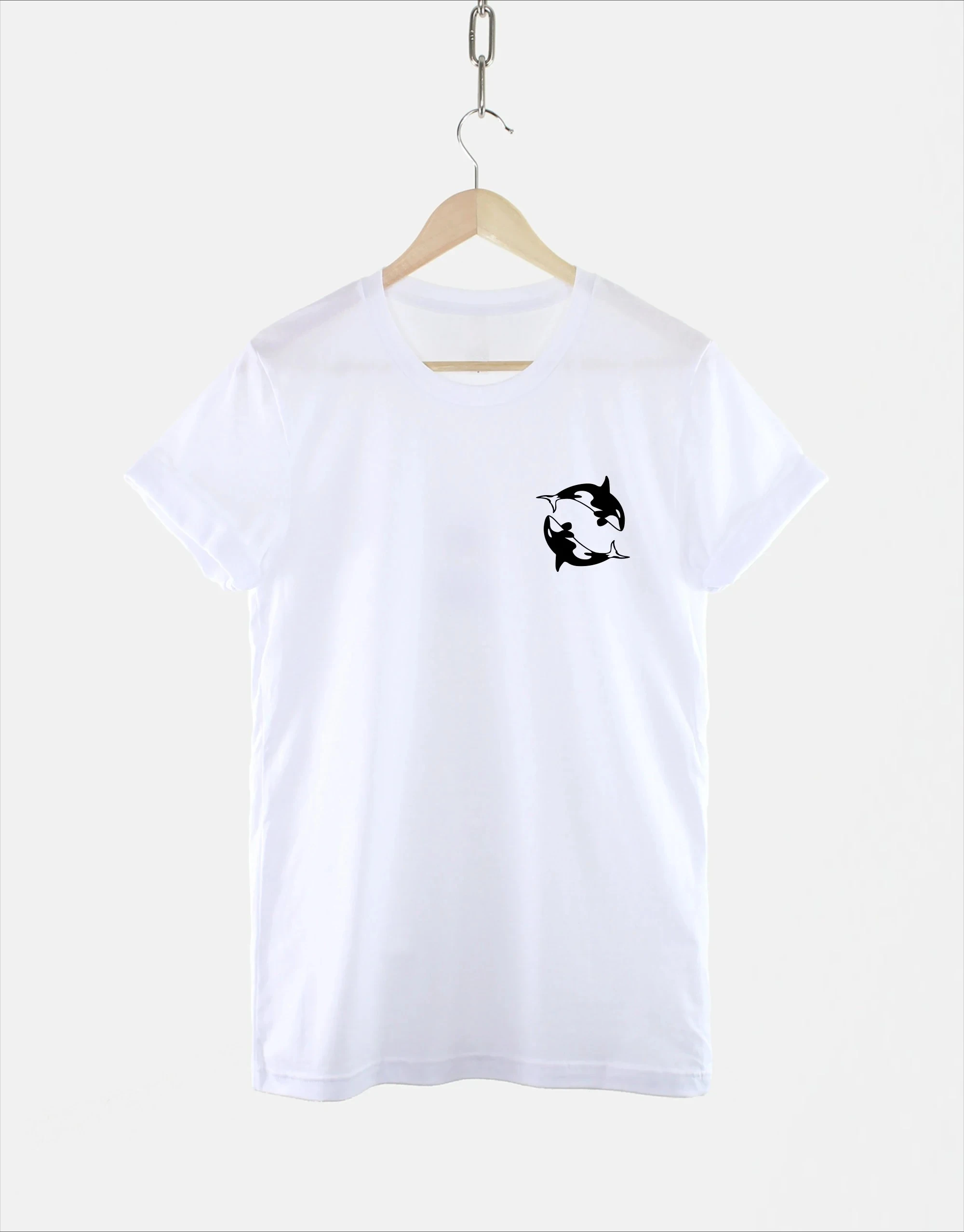 Best Selling Orca Killer Whale T-Shirt Orca Shirt Killer Whale Pocket Print T-Shirt Whale T-Shirt Nautical Print Shirt Women Y2K