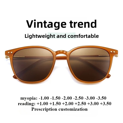 Nuevas gafas de sol polarizadas de moda Retro para hombres y mujeres, gafas de sol con montura redonda Retro personalizadas, gafas graduadas personalizadas para miopía