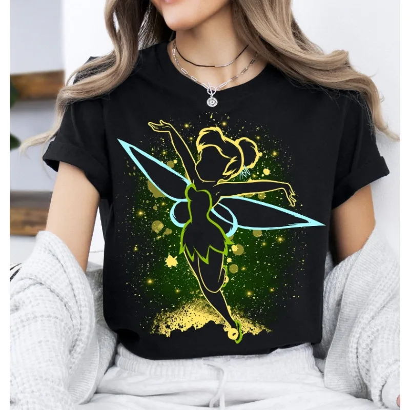 

2025 Peter Pan Tinker Bell Unisex T-shirt All You Need Is Faith Trust and Pixie Dust Disneyland Family Trip Shirt Gift Disney