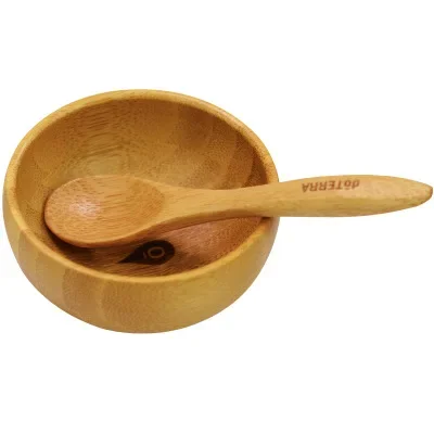 5/10pcs/lot Empty Bamboo Facial Mask Bowl with Spoon Cosmetic Wooden Mask Tools DIY Tableware Makeup Container Set High Grade