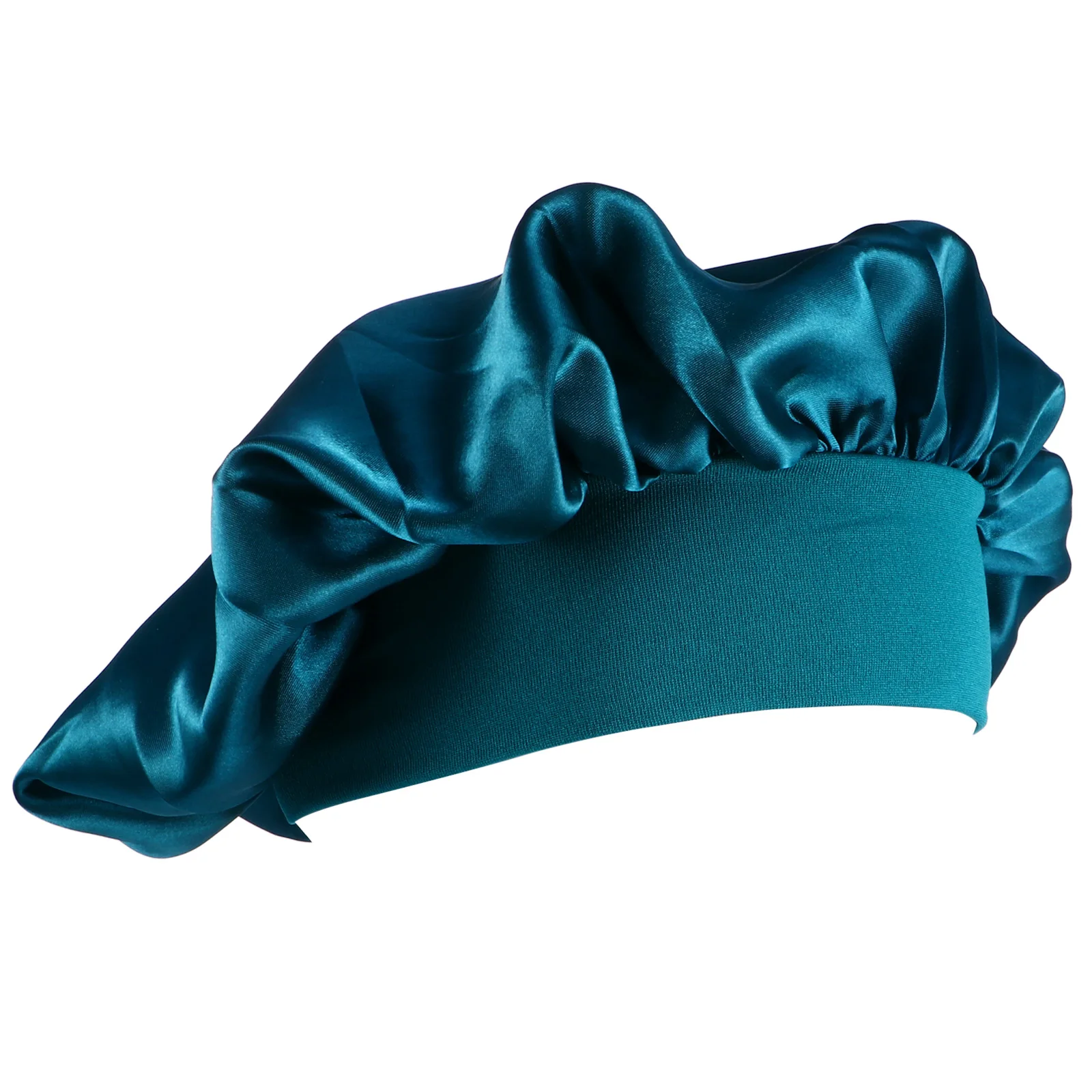 

High Elastic Sleep Cap Satin Headband Night Hat Bonnet Wide Side Sweat Band Sleeping Women Girls Hair Decor Bath Cap