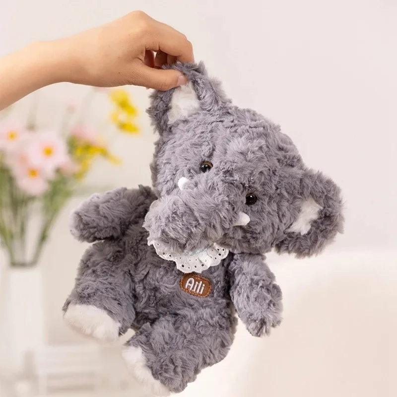 23cm morbido elefante grigio peluche grande elefante giocattoli animali di peluche peluche cuscino di peluche per bambini giocattoli per neonati regalo giocattolo per bambini carino