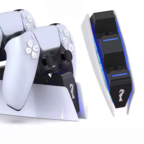 Carregador para Sony PlayStation5 PS5 USB Tipo C Base de carregamento rápido do controlador sem fio Dual Dock Station para Gamepad