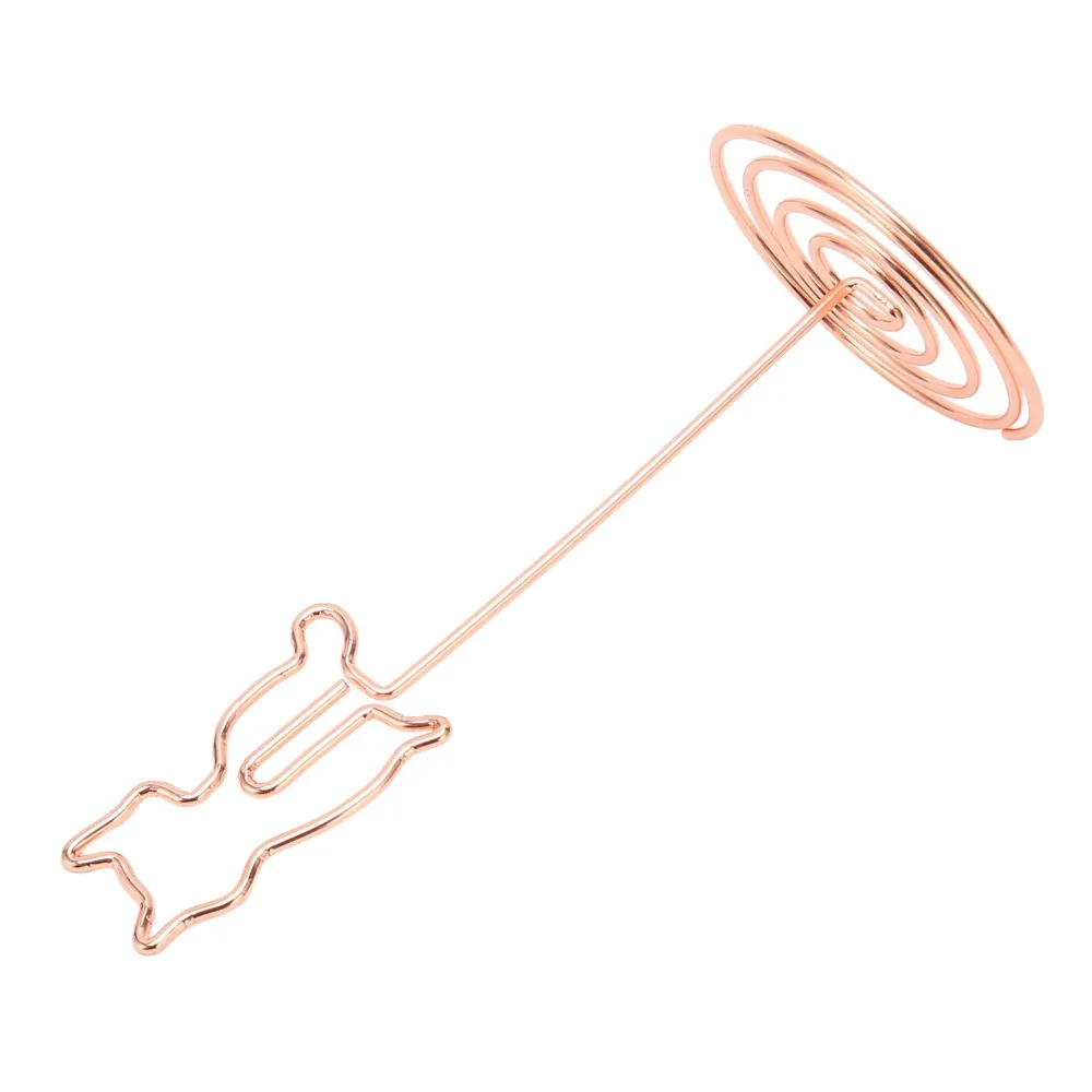 10Pcs Kitten/Note Shape Table Number Stands Metal 105*40mm Table Number Holder Rose Gold Delicate Design Name Card Clip
