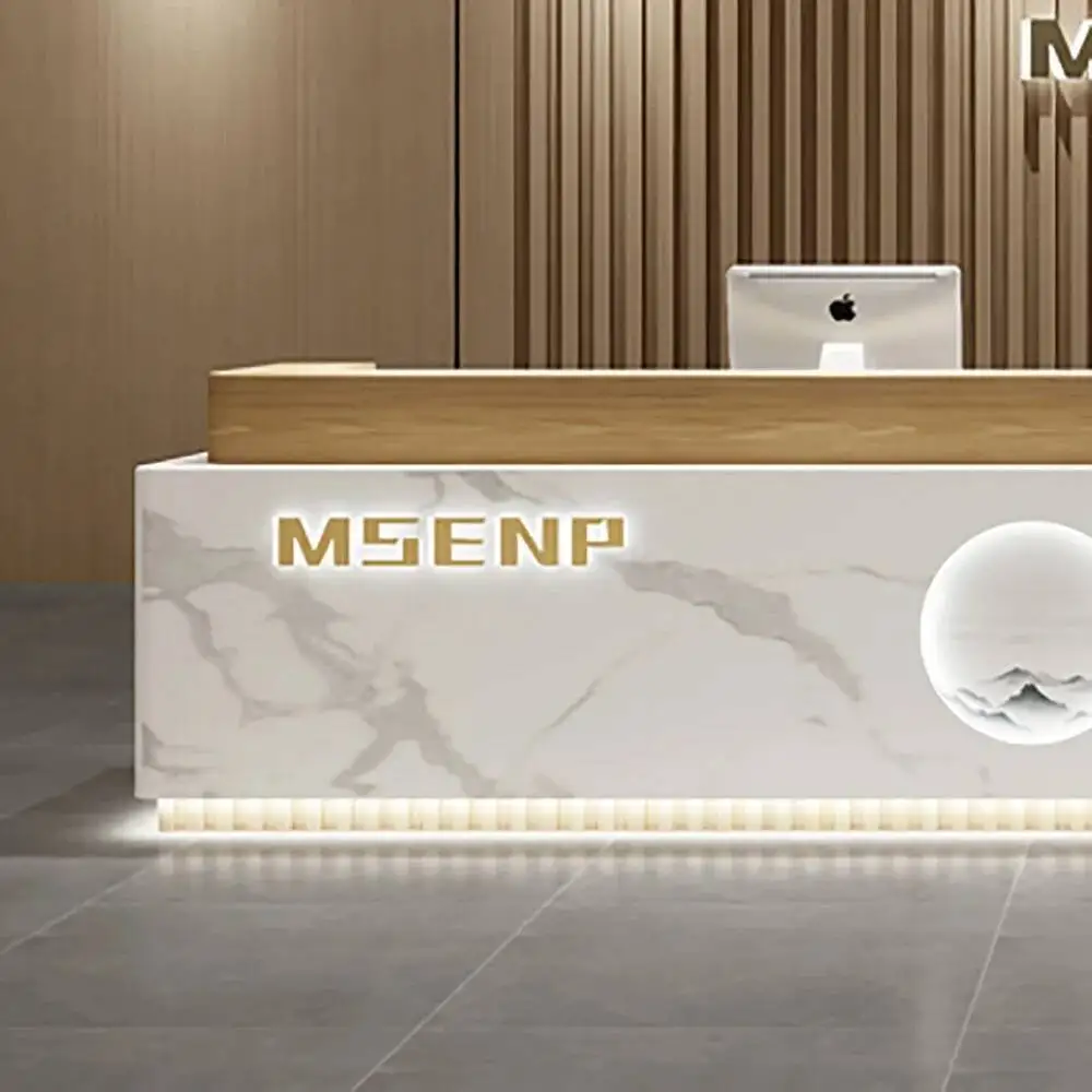 

Fashion Counter Cabinet Bar Modern Modern Glamour Aesthetic Simple Reception Desks Luxury Unique Mostrador Commercial Furniture