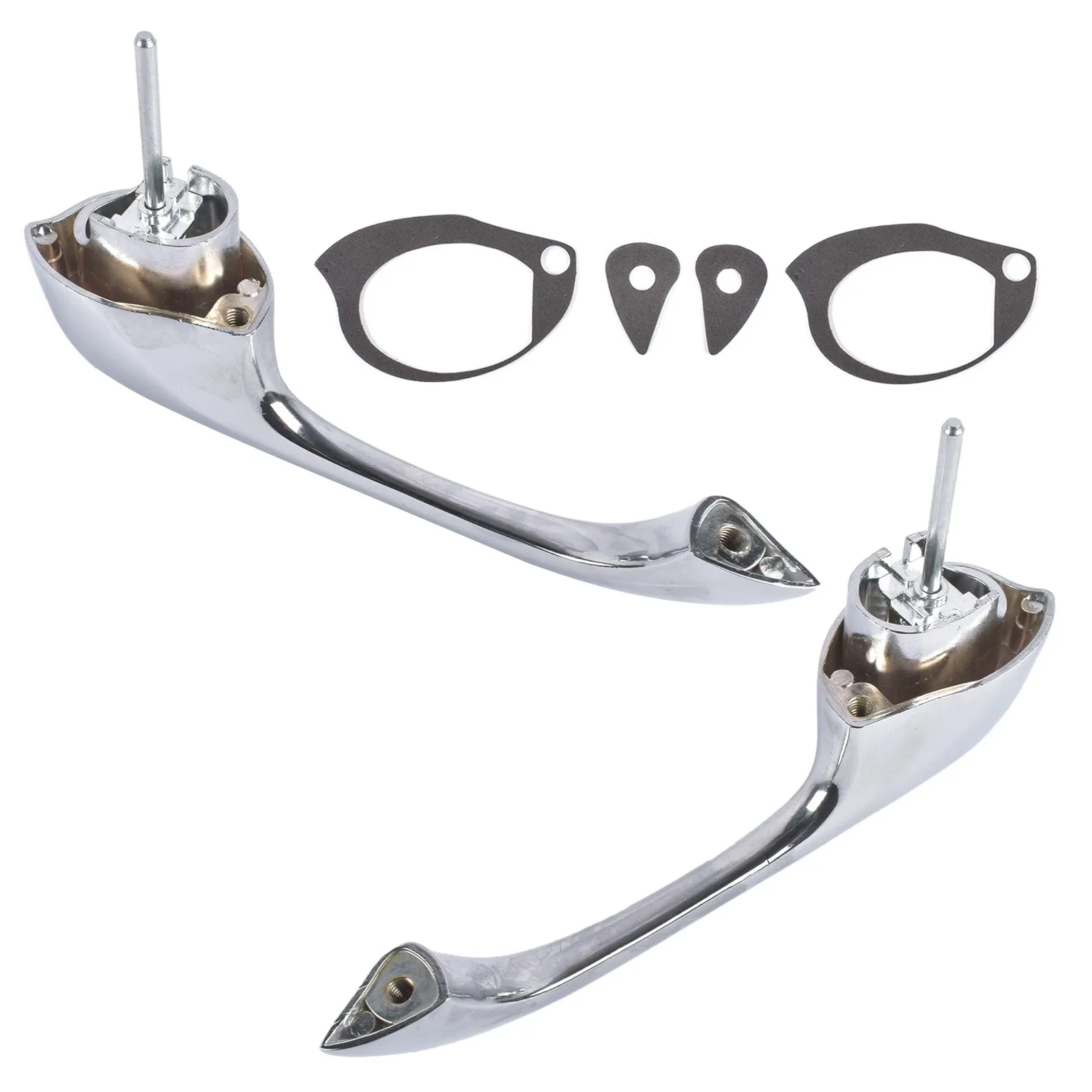 AP02 2x Chrome Exterior Door Handles Fits for Chevy Camaro Pontiac Firebird 1967-1969