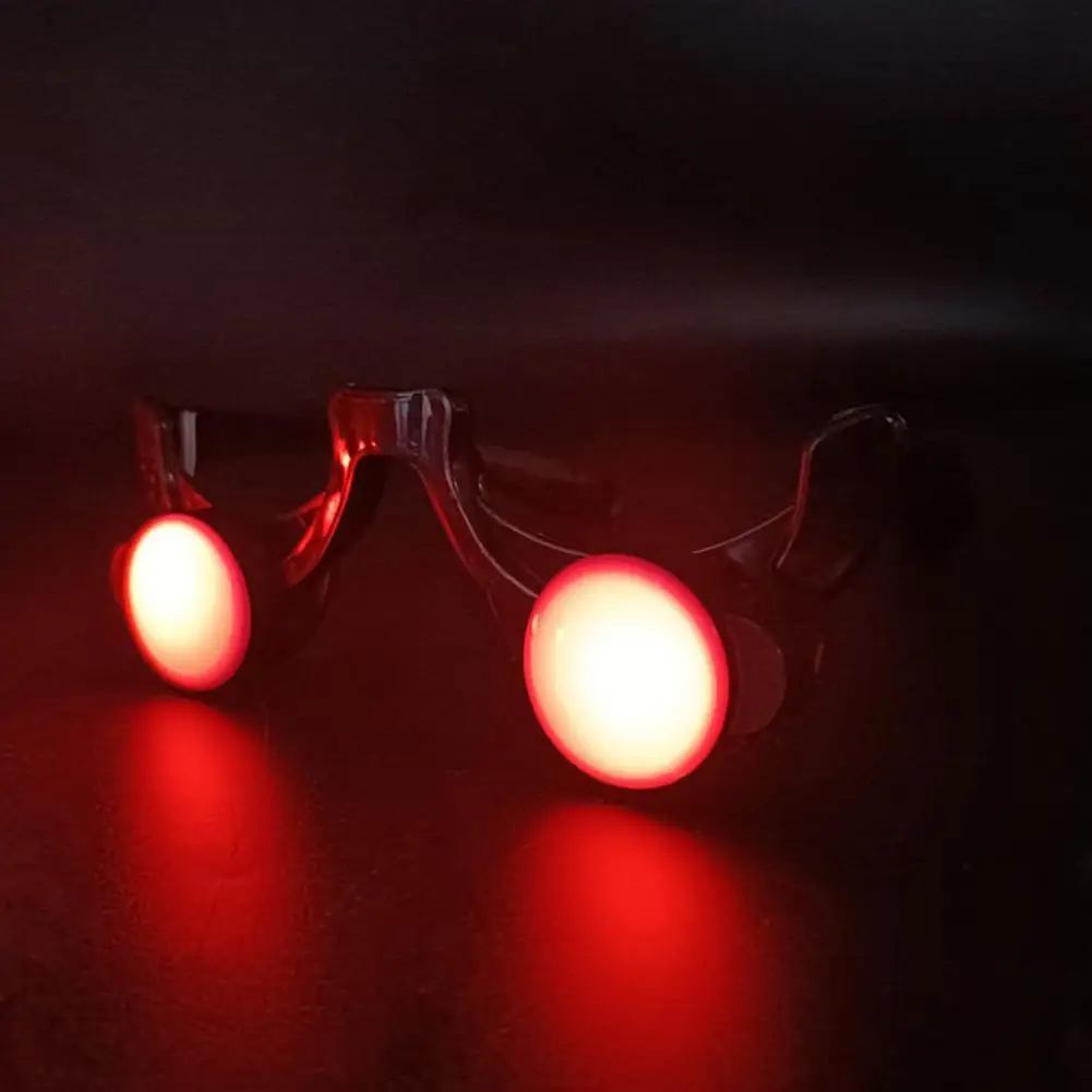 Lunettes Lumineuses à LED pour Cosplay, Costume d'Halloween, Accessoires de ix, Masque Tim, Démon, Yeux Rouges