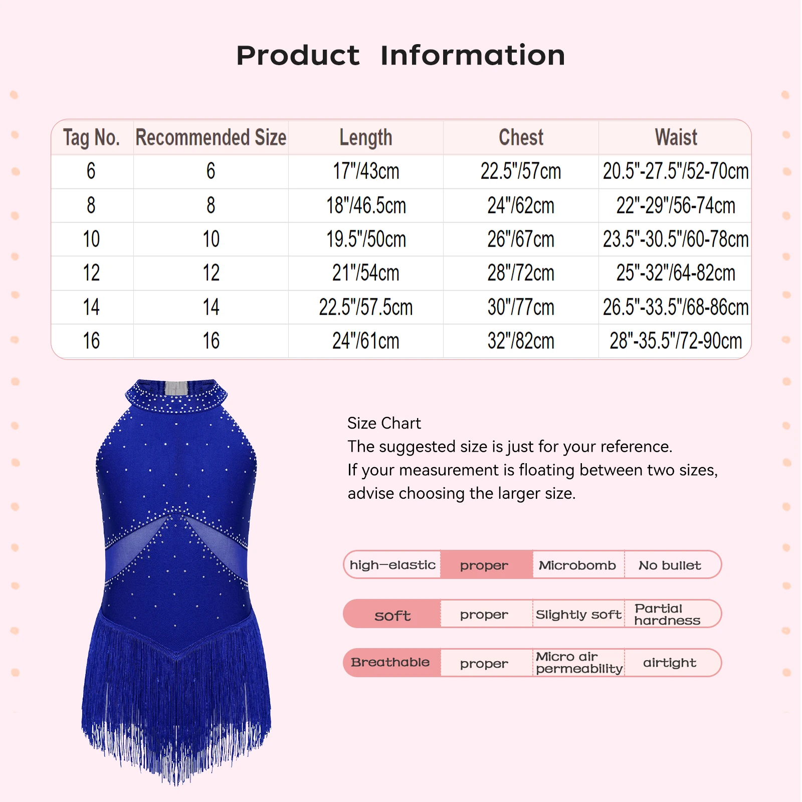 프린지 태슬 발레 원피스 걸스, 반짝이는 라인스톤, 쉬어 메쉬 패치워크 바디수트, 댄스웨어, 피겨 스케이팅 공연