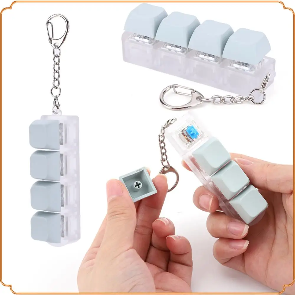 キーボードキー 4 キーメカニカルキー DIY フィンガーキーボードキャップキーボードクリッカー 大人のギフト用 暇つぶしに