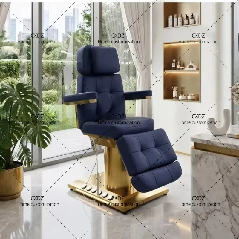 XXHigh Quality Luxury Professional Facial Headspa Adjustable Automatic Electric Lift Thermal Massage Table Bed With Hole