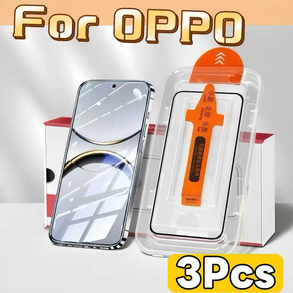 

Suitable for OPPO series mobile phone screen protectors, HD clarity, easy to install, 3-piece pack