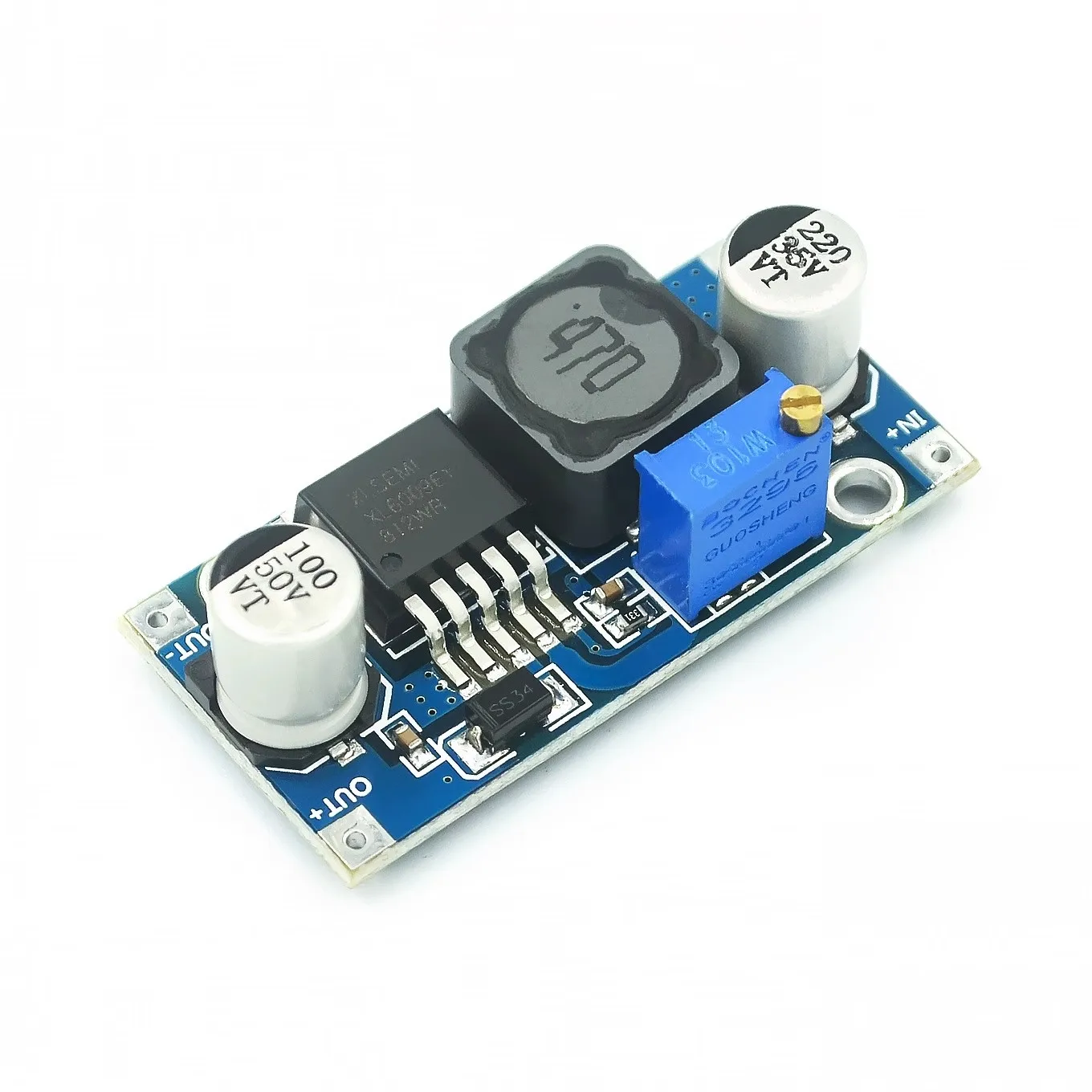 Módulo de reforço XL6009 DC-DC Saída ajustável Super LM2577 Módulo de alimentação intensificador para eletrônicos
