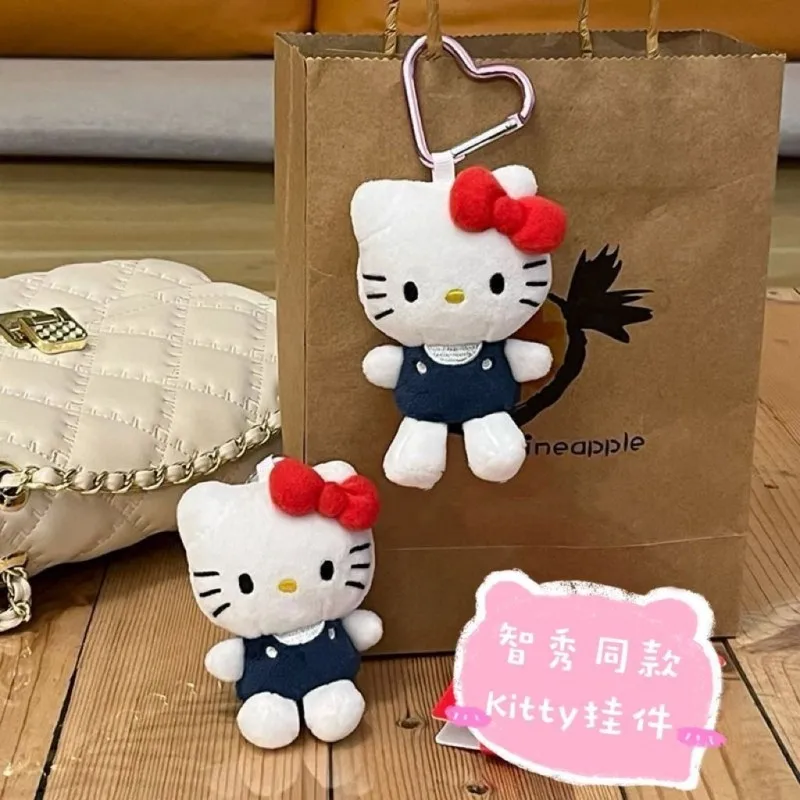 10cm Sanrio Plush Stuffed Soft Doll Keychain Cartoon Hello Kitty Plushies Bag Pendant Accessories Girls Gift Kids Toys image 2