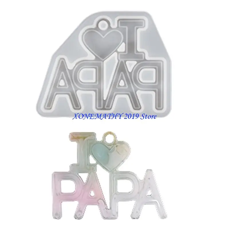 

F42F Tablets Silicone Mold MoM Charm Resin Mold Keychain Charm