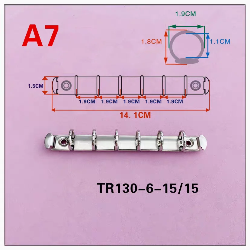 15 mm schlanke Ringclips im A5-A6-A7-Format, Bronze, Schwarz, Gold, Rosésilber, inklusive Schrauben