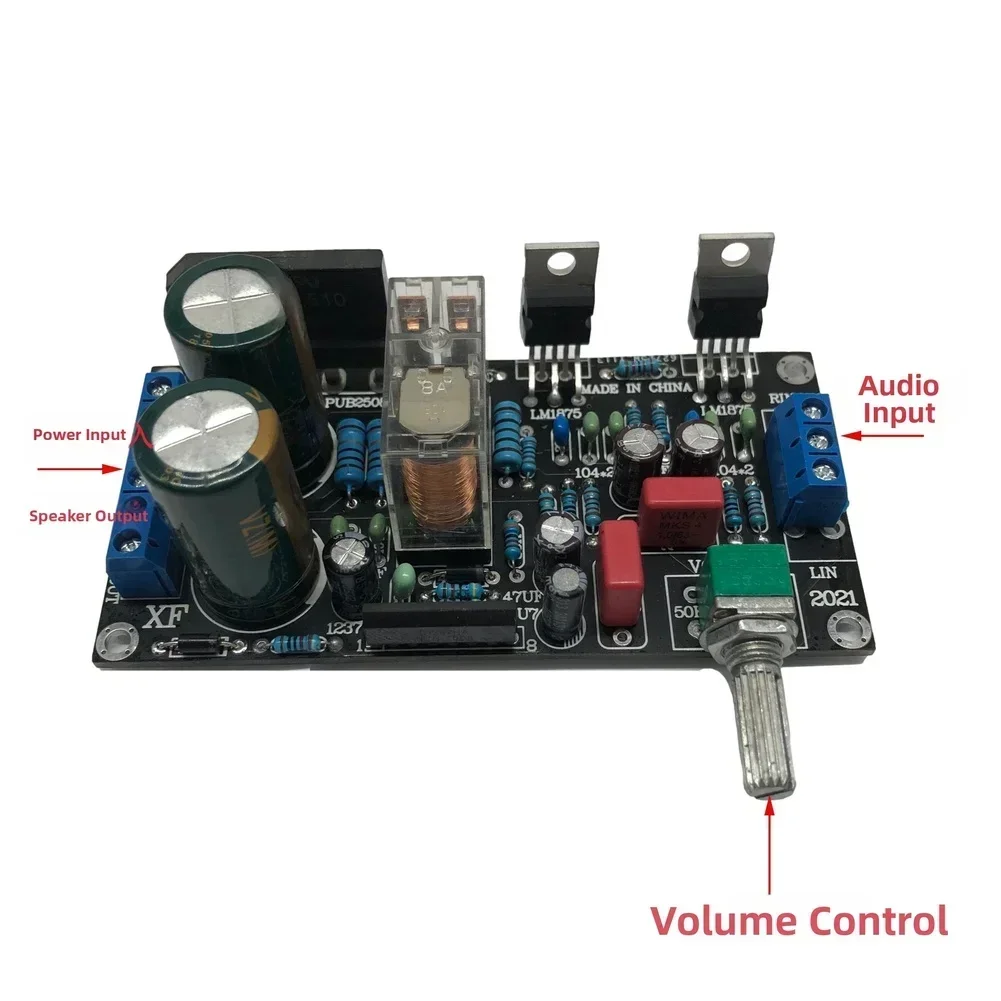 

LM1875T Audio Board 2 0 Dual Channel with Speaker Protection and Adjustable Volume Perfect for Audio Enthusiasts