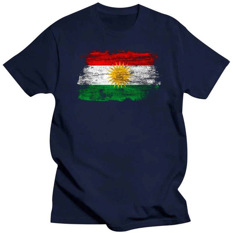 Kurdistan Nation Kurd Kurdish flag T shirt Creative Round Collar Solid Color Graphic Tee shirt For Men Tee Tops Casual Pictures