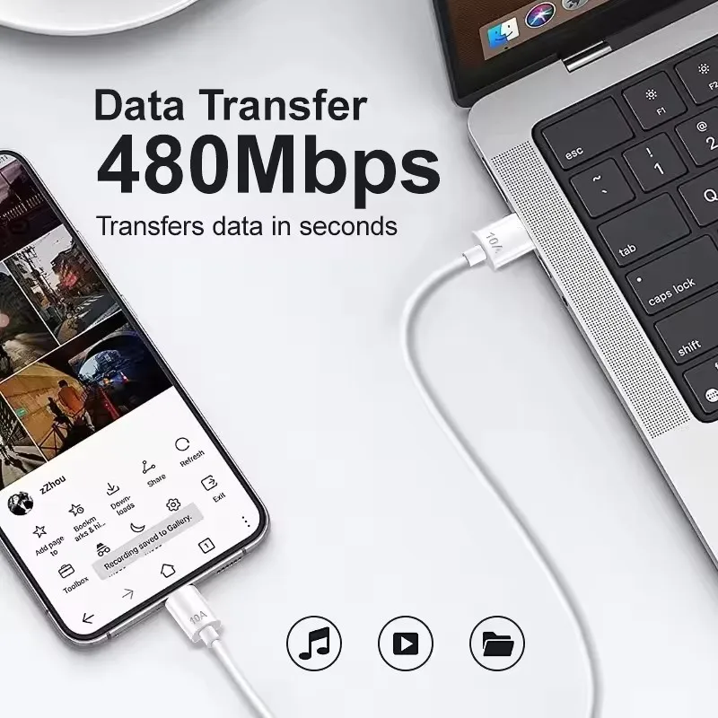 10A Type C Quick Charging 120W USB Cable For Huawei Mate 40 50 P50 P60 Nova 12 Honor 200 Magic 5 Xiaomi 13 Redmi Note 12 POCO X5