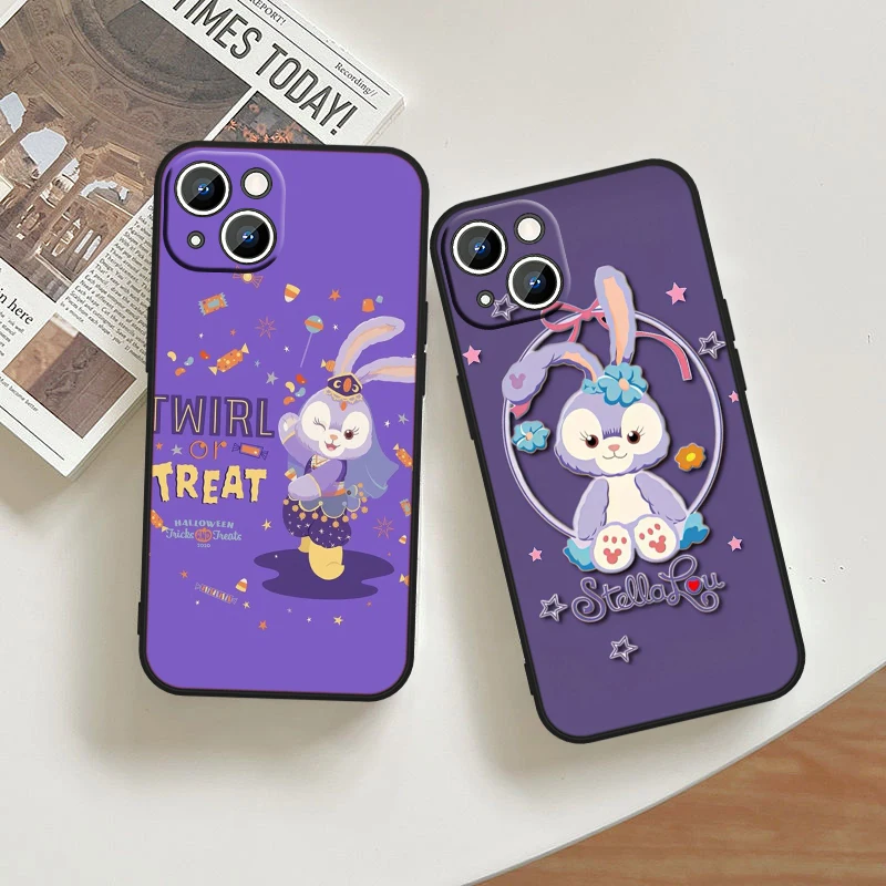 Disney Star Dello Linna Belle For Apple iPhone 15 14 13 12 11 XS XR X 8 7 6 6S 5 5S Pro Max Plus Black Cover Phone Case