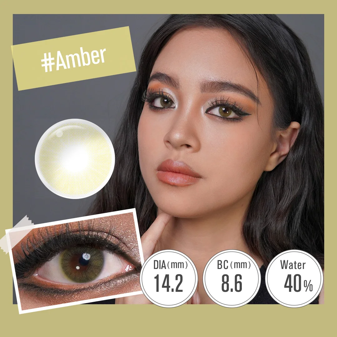 Image 7: Chaud! Freshgo Hidrocor lentilles de contact colorées pour les yeux lentilles pour les yeux naturelles lentilles de contact lentilles de mode 1 paire annuelle 14.2mm