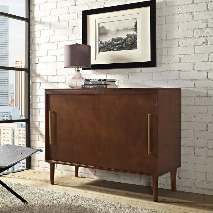 Crosley Móveis-Everett Mid-Century Modern Media Console, mogno