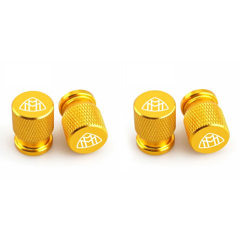 4PCS Car Metal Wheel Tire Valve Air Stem Cap For Mercedes Benz Maybach A B C D M S R Class GLA CLA  AMG GLB GLC W222 C180 Smart