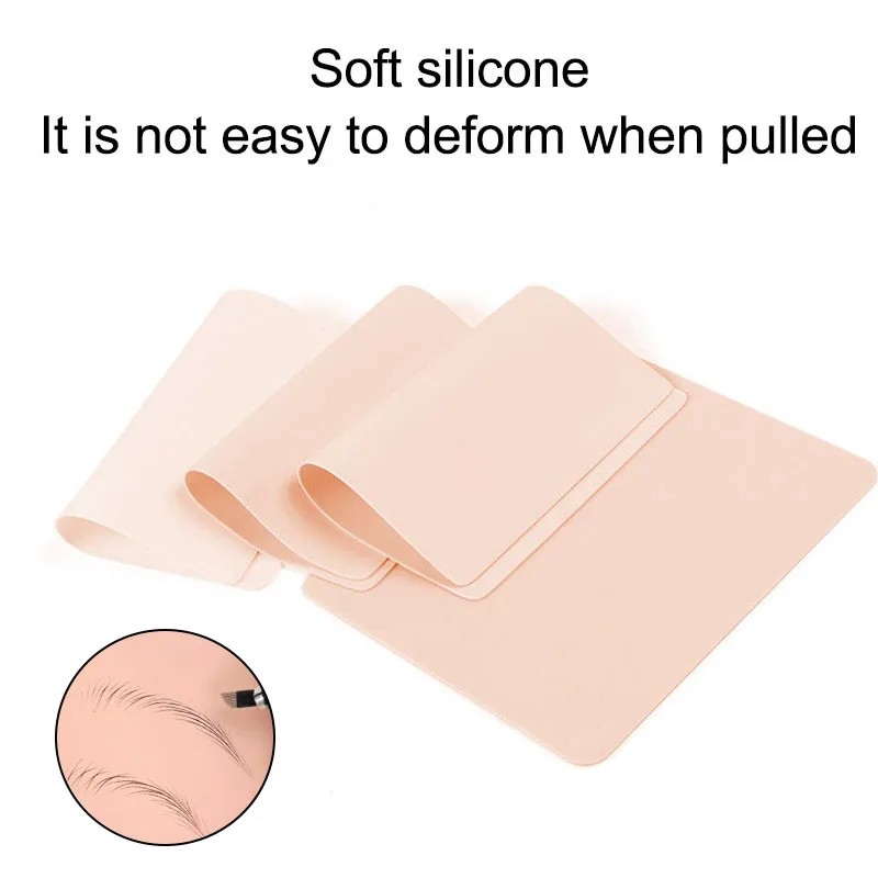 

1/3/5pcs Tattoo Practice Silicone Skin Permanent Makeup Tattoo Double Fake Tattoo Skin Beginner Practice WSPJ03