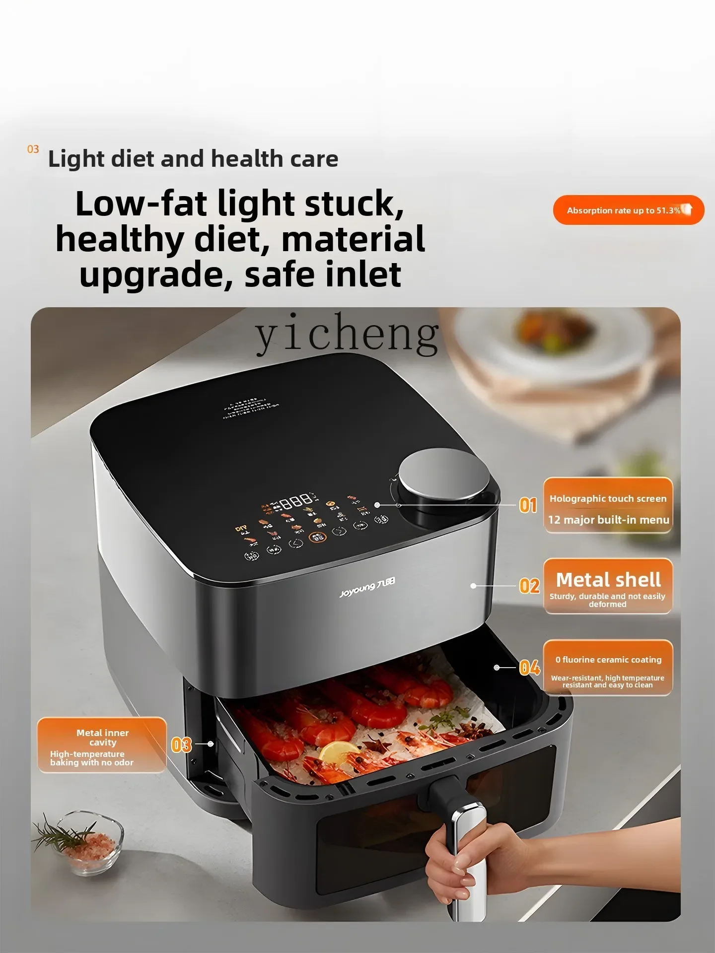 Air Fryer Household New Large Capacity Visual Electric Fryer Electric Oven Cooking Machine