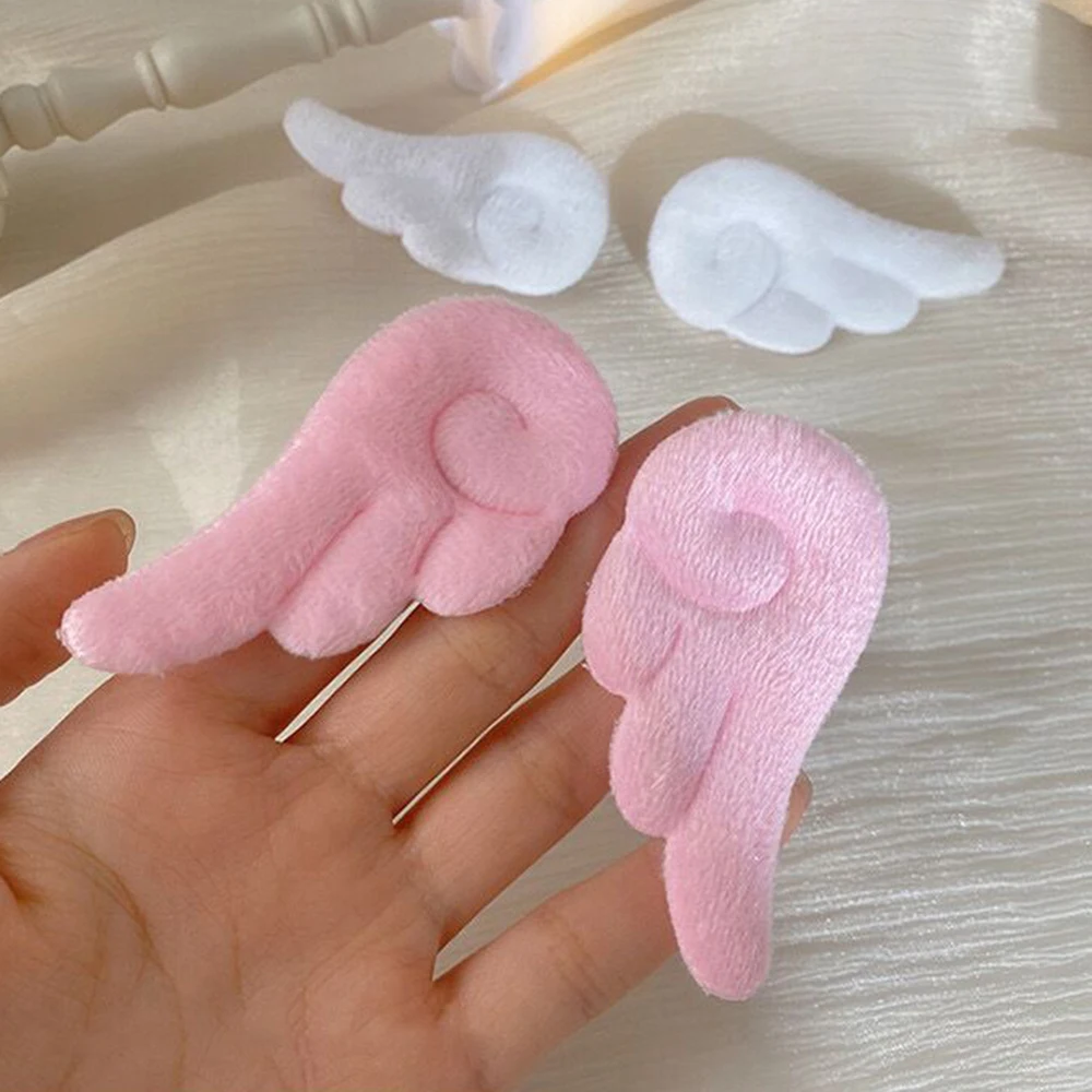

2Pcs Angel Hair Clips Girls Kids Cartoon Plush Pins Barrette White Wing Hair Hoop Christmas Holiday Dress Up Hairpin Accessories