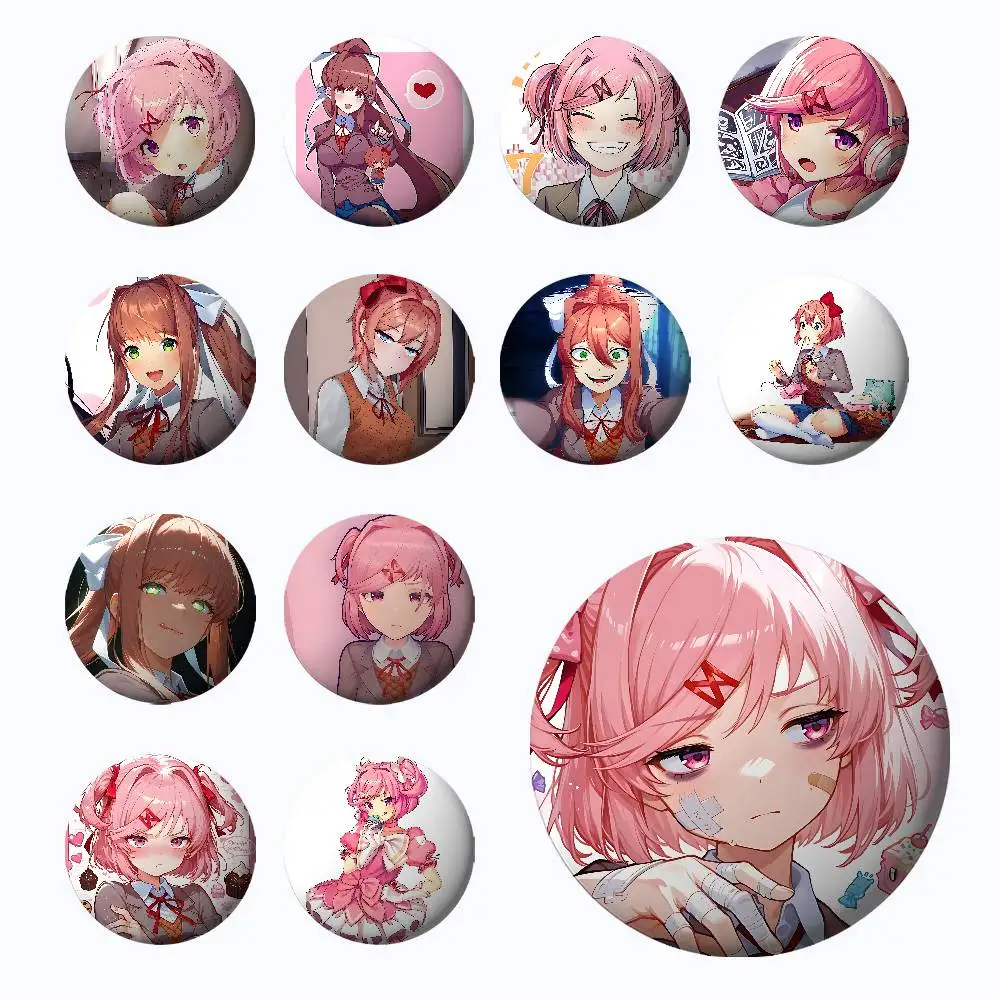 D-doki D-doki L-Literatur Abzeichen Weiche Anstecknadel aus Weißblech Metall-Brosche Individueller Schmuck Zubehör für Hut Tasche Revers