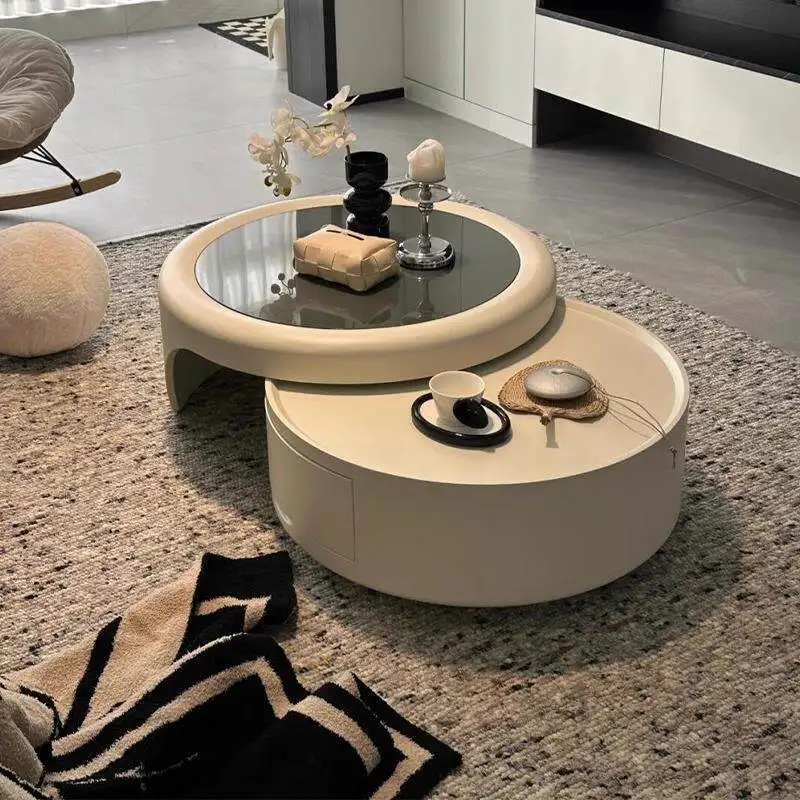 Cheap Aesthetic Coffee Table Unique European Round Fashion Save Space Safe Side Table Professional Mesas Bajas Home Decoration