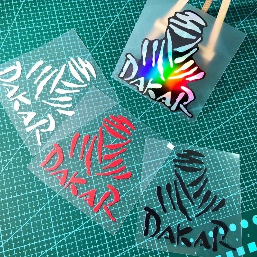 Waterproof, Decorative Vinyl Decals for Motorcycle Helmets, Tailboxes, Front Shrouds Dakar Motorcycle Stickers, Racing Style