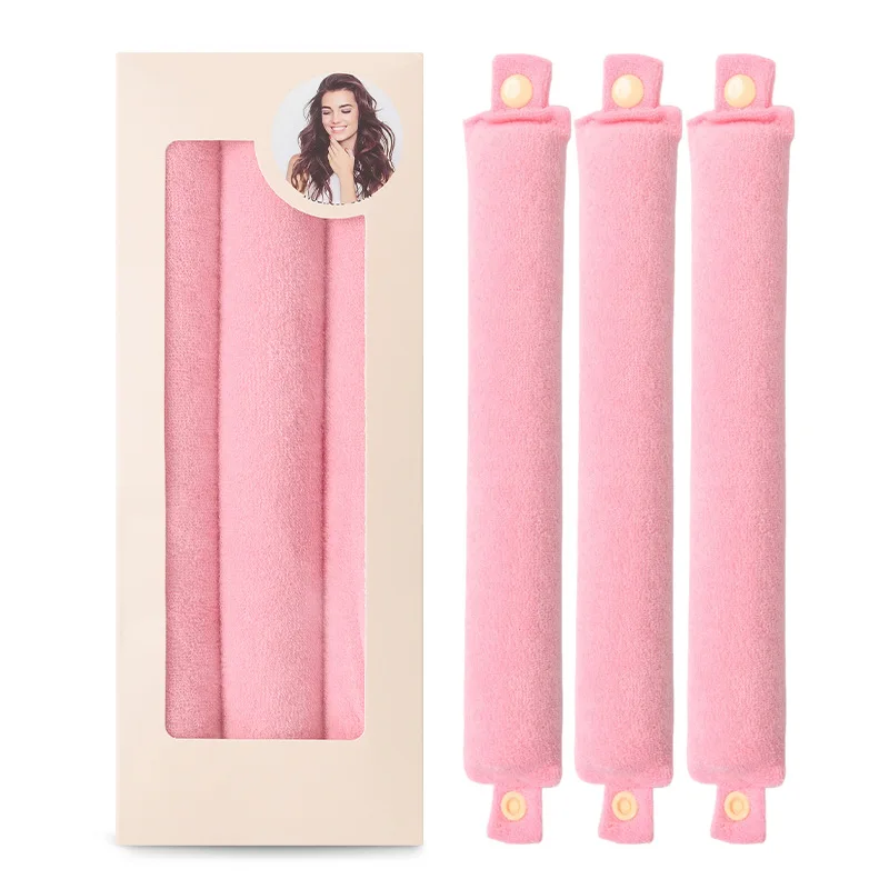 3pcs New Heatless Curling Tool Towel Cloth Button Curling Rod Does Not Hurt Hair Styling Tools Accessories Hair Roller No Heat