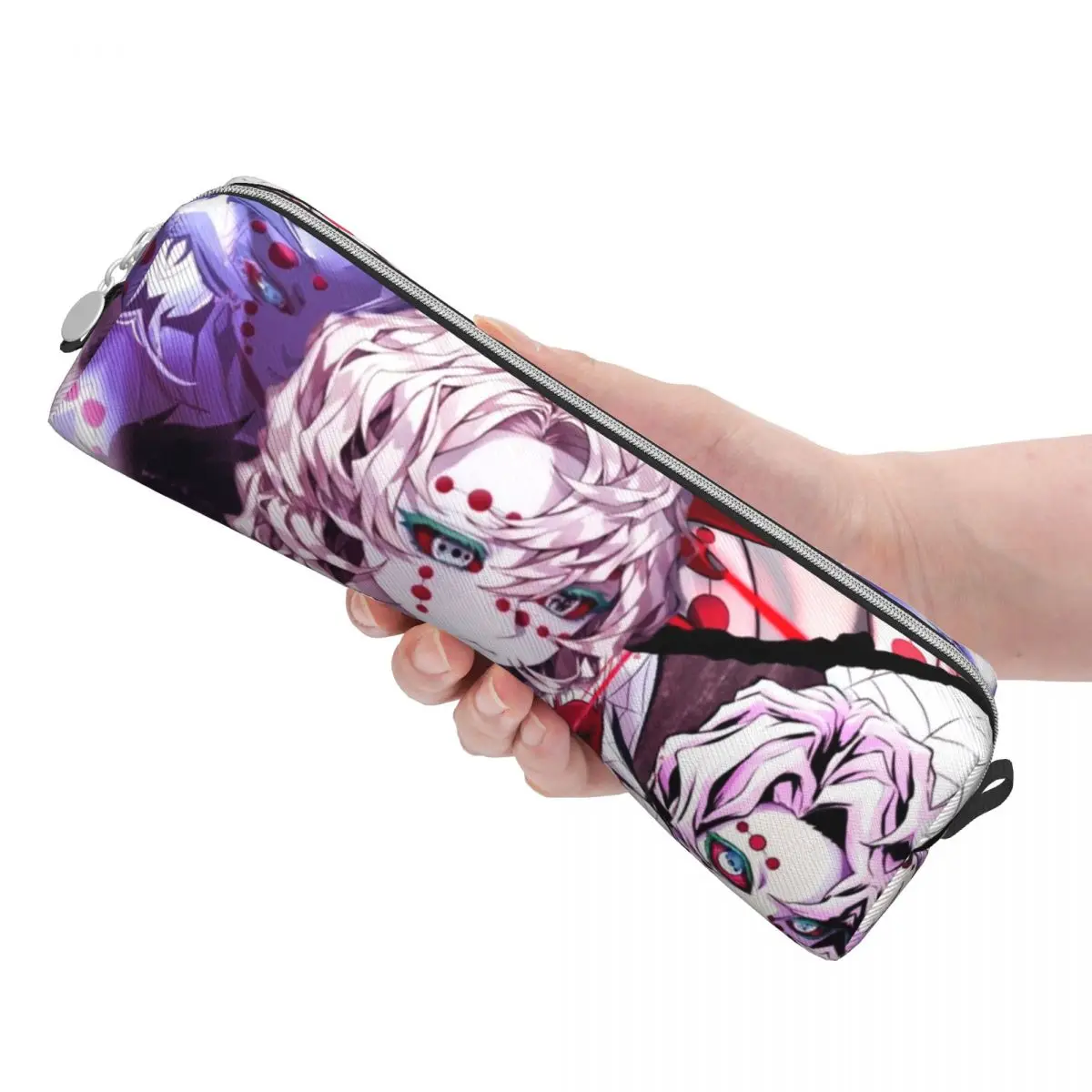 Imagem -03 - Rui Demon Slayer Anime Pencil Case Bolsas de Caneta Divertidos Grande Armazenamento Material Escolar Zipper Box para Estudante