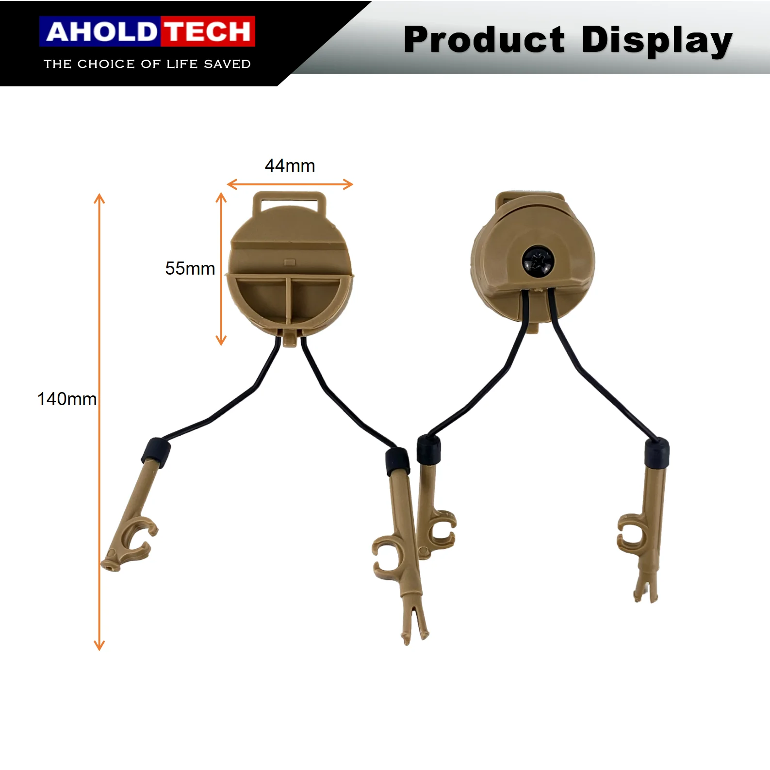 Aholdtech Tactical Fast MICH Helmet ARC Rail 360-degree rotation adjustment headphone bracket For COMTAC I II Headset