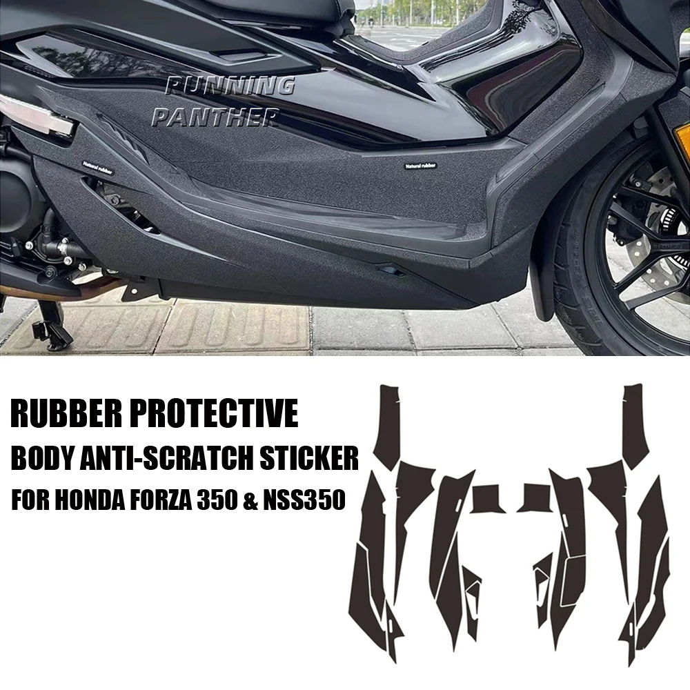 

NEW Motorcycle Body Thickened Anti Scratch Resistant Skid Rubber Protective Decal Sticker For Honda Forza 350 Forza350 NSS350